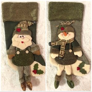 Christmas Stockings/Socks Decorations (set of 2)